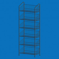 Стелаж сітчастий побутовий з кошиками Господиня, чорний