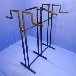 Вешало-стойка для одежды металлическое 6 зиг-заг и наклонные по центру
