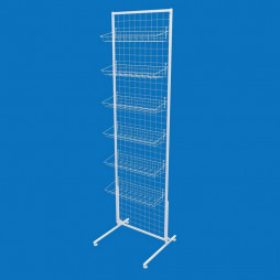 Торгова сітка-стійка 50х180 з кошиками 50х15
