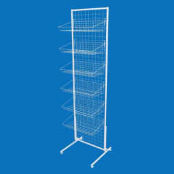 Торгова сітка-стійка 50х180 з кошиками 50х25