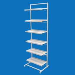 Стелаж торговий з листовими полицями 6 шт. Ева