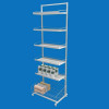 Стелаж торговий з листовими полицями 5 шт. і кошик накопичувальний