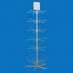 Стійка торгова Доллі 30 кронштейнів з цінникотримачем, топпер і кошик