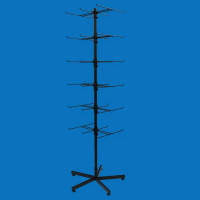 Торгова стійка під пакети з гачками, чорна