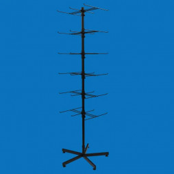 Торгова стійка під пакети з гачками, чорна