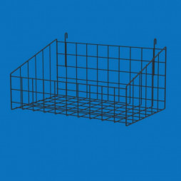 Корзина навесная на сетку 50х32 см, Большая, черная