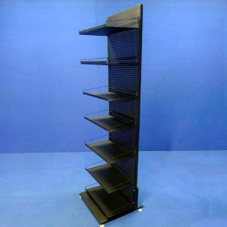 Стелаж перфорований 50х200 на 7 полиць, розбірний, чорний