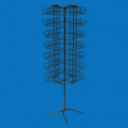 Поворотна підлогова стійка для насіння на 112 відділень, чорна